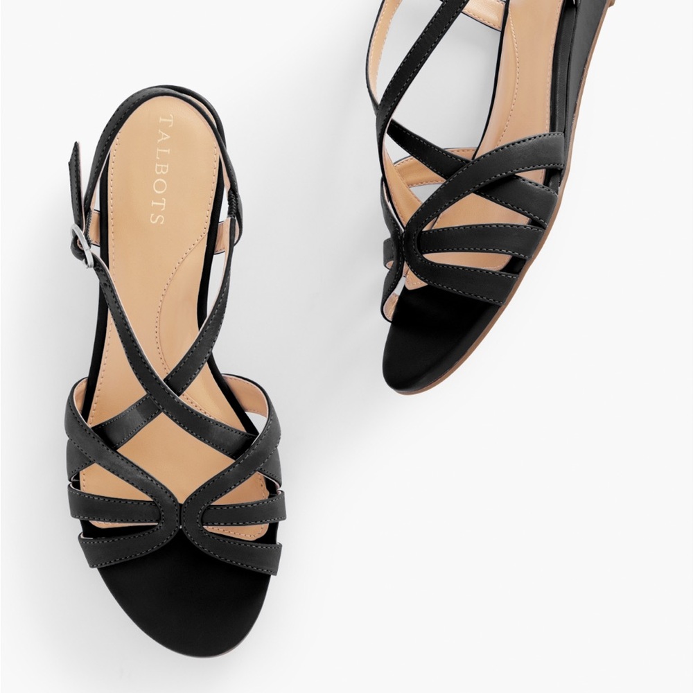 Talbot’s Capri micro wedge black sandal